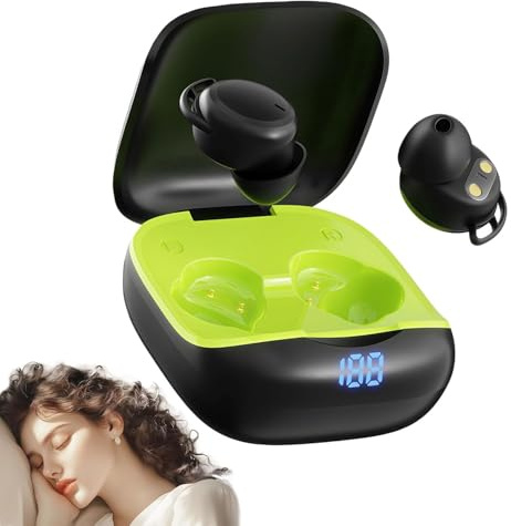 GUSHE Hearing Bluetooth Aids Sleep Earbuds Bluetooth headset, Sleep Earbuds for Side Sleepers, Mini Invisible Wireless Bluetooth 5.4 Headphones In Ear, for Sleeping, Exercise, Working, Hiking (Black)