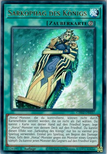 Sarkophag des Königs - CH02-DE037 - Ultra Rare - 1. Auflage - Deutsch - Yugioh - THE Chronicles Deck: Spirit Charmers (All-Foil Edition) - mit RC-Fieldcenter