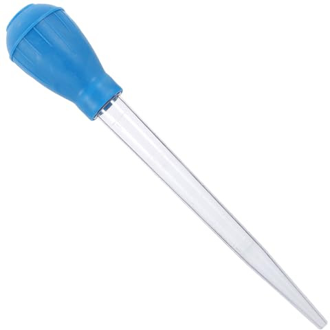HOMSFOU Manueller Aquarium Siphon Wasserreiniger 30ml Acryl Transparent mit Griff für Aquarienreinigung und Fischkotabsaugung