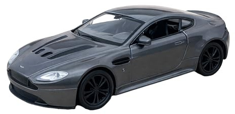 Toi-Toys Aston Martin Vantage Modellauto 12cm aus Metall mit Rückzugmotor Modell Auto Spielzeugauto Spielzeug 4-Varianten 65 (Grau)
