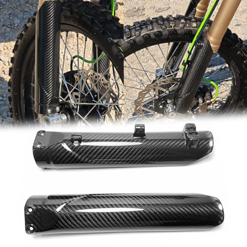 3K Carbon Fiber Front Fork Guard Cover Compatible with Surron Ultra Bee Shock Absorber Protector Boot for Electric Dirt Bike