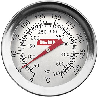 IBILI Food Thermometer with Probe, Stainless Steel, Silver/White, 14 x 30 x 30 cm