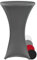 DILUMA Stehtischhusse Stretch Elastique Ø 60-65 cm Anthrazit - elastische Premium Stretchhusse für gängige Bistrotische und Stehtische - dehnbarer Tischüberzug