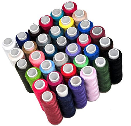 Mandala Crafts Allzweck-Nähgarn aus Polyester, 36 Farben 36 Colors