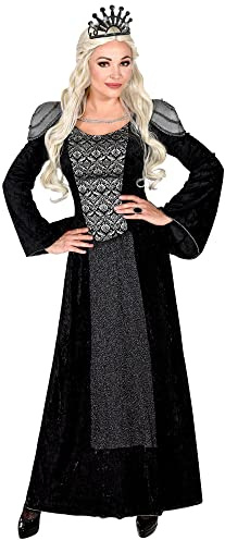 W WIDMANN MILANO Party Fashion - Kostüm Dunkle Königin, Kleid, Kopfschmuck, Gothic, Halloween