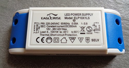 Eaglerise LED-Trafo ELP10x1LS 350mA Konstat, 18V bis 36V