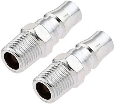 SUPERTOOL Male Pipe Connector PM20-1/4 BSP Air Hose Fitting C-Type Quick Release Airline Connectors Hose Tail (2PCS)