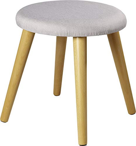 ECHTWERK Skandi Gepolsterter Sitzhocker - Stilvolles Design, Bequemer Sitzkomfort, Robust und Leicht, grau, 40 x 40 x 42 cm, bis zu 200 kg belastbar