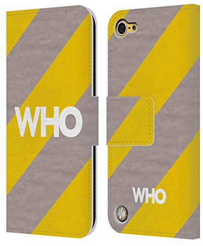 Head Case Designs Offizielle The Who Gelbe Diagonale Streifen 2019 Album Leder Brieftaschen Handyhülle Hülle Huelle kompatibel mit Apple iPod Touch 5G 5th Gen