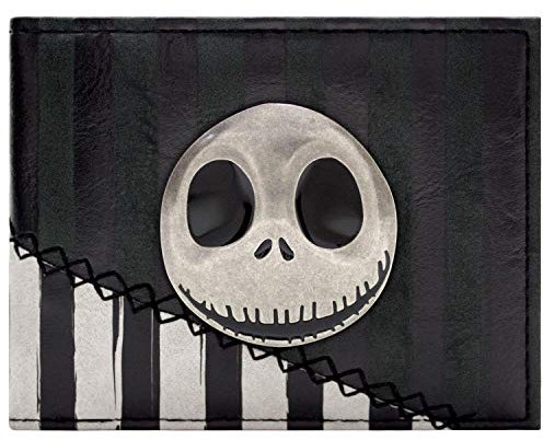 Nightmare Before Christmas Jacks Tenue rayée Portefeuille Noir