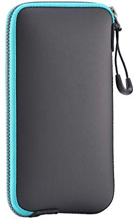 OneJoy Handyhülle, Telefon-Geldbörse, Neopren-Handytasche, leichte Schutzhülle für Telefon, schlanke Thermo-Handy-Tragetasche mit Clip-on [ Carbon/Blau ]