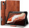 Antbox Funda para iPad Air 5.ª/4.ª Generación 2022/2020 10,9 Pulgadas con Portalápiz, Ángulo de Pie Ajustable, Función de Auto-Sueño/Estela, Piel Sintética (Marrón)