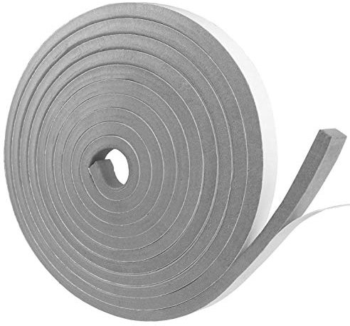 Storystore Self Adhesive Foam Strips, 12mm(W) x10mm(T) X5m(L) Closed Cell Foam Tape Grey, Weather Stripping for Door Seal, Window Insulation, Anti-Collision, Soundproof, Shockproof, Gap Sealing