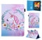 Amlope Universal Case for 10 Inch Tablet, Leather Stand Cover Protective Shell for Lenovo Tab M10 Plus, iPad 2018 9.7, Samsung Tab A 10.1/S3 9.7, Huawei T3 10/T10S, Lenovo Tab E10, Unicorn