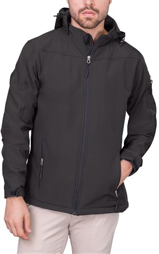 HRM Herren Hooded Softshell Jacket I Premium Softshelljacke Herren wasserabweisend I 5.000mm Wassersäule I Funktionsjacke I Workwear I Hochwertige & nachhaltige Herren-Bekleidung