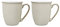 Denby - Linen Cream Coffee Mugs - Set of 2-330ml Stoneware Tea Mug Set - Dishwasher Safe, Microwave Safe