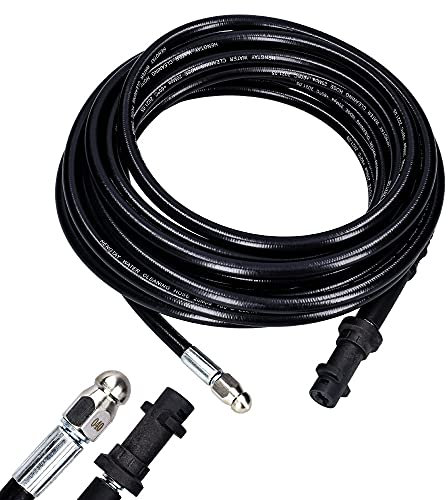 Manguera de limpieza de tuberías de alta presión 20 m, 200 bar, 60 °C compatible con limpiadoras de alta presión Kärcher K2 K3 K4 K5 K7 – KQC