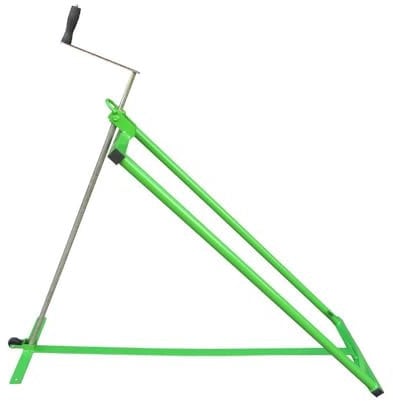 TERRE JARDIN - Lève Tracteur Tondeuse, Pliable à roulettes, avec Treuil, Cric de Levage 350 kg, Inclinaison 44°, Hauteur Max 80 cm - Lève Tondeuse à Gazon Tracteur, Stable et Robuste
