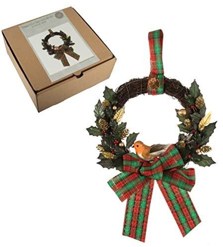 Trimits Make Your Own Wreath Kit, Tartan, 20cm BW20/TTN