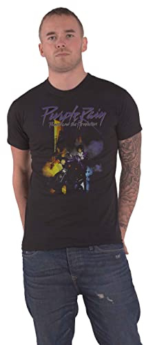 Prince Men's T-Shirt Purple Rain and The Revolution New Official Black