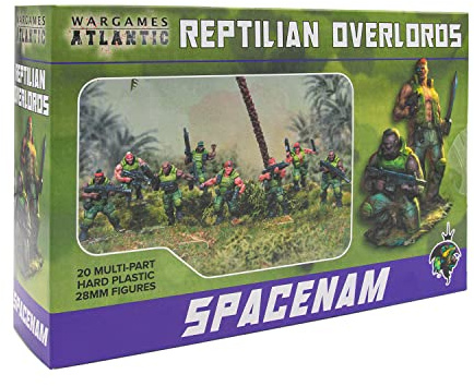 Reptilian Overlords: SpaceNam (20 Figures) Multi-Part Hard Plastic (HIGH Impact POLYSTYRENE) 28MM Figures - Made in The USA…