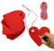 100 Stück Herz Geschenkanhänger,Personalisiert Geschenkanhänger,Rot Kraftpapier Etiketten,Kraftpapier Anhänger Etiketten,Herz Deko mit 10m Schnur für Hochzeit,Geburtstag Valentinstag,Weihnachten(Rot)