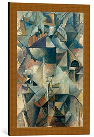 Kunst für Alle Image encadrée: Kasimir Sewerinowitsch Malewitsch Samovar - Impression d'art décorative, en Cadre de Haute qualité, 40x55 cm, Cuivre Brossé