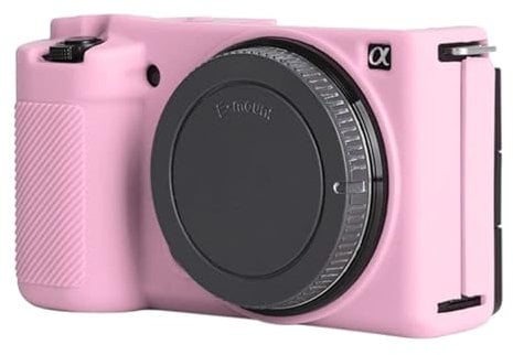 LIQC Camera Case For Sony ZV-E10, Soft Silicone Protective Case, Minimalist Design, Pink