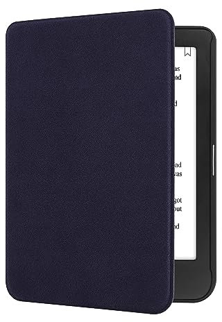 kwmobile Klapphülle kompatibel mit Tolino Shine 3 Hülle - Flipcase für den eReader aus Mikrofaser - Blau