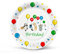 PAW - Platos Desechable para Fiestas (23 cm) | 8 piezas | Impreso con Tintas al Agua | Decoración Fiesta I Color: Balloons
