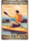 Panneau rétro « You Don'T Stop Kayaking When You Get Old » - Gestes audacieux - Décoration de piscine en plein air - Panneau « Happy Birthday » - Décoration murale pour fêtes en plein air - 20,3 x