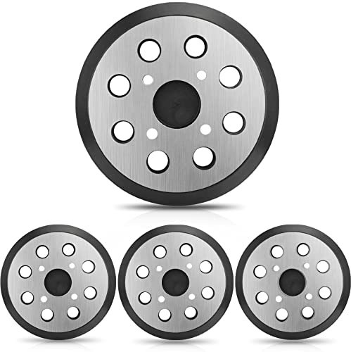 Gnellkoor 4 Pack 5 8 Hole Hook & Loop Replacement Sander Pads Compatible with Ryobi Random Orbital Sander PCL406 RS240 RS280 RS281VS RS290 P410, Replacement Metal Backing Pad Parts # 030157001018