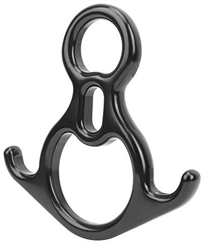 equlup Rescue Figure 8 Loop Descender, Magnesium Aluminum Alloy Climbing Belay Device Brakedown Protector Equipment