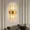 KRIPINC Einfache Glasröhre Wandleuchte Glas, Wandleuchte Innen Glas E14, Wandleuchte Gold, Wandleuchte Innen Vintage, Wandlampe Modern, Wandlampe Art Deco für Wohnzimmer Schlafzimmer Nachttisch