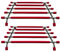 4All Kitchen Trivet Stand Heat Resistant Anti Slip Worktop Protector Stainless Steel Stand For Hot Pans (RED, Pack of 2)