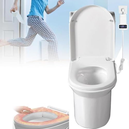 DPLXFPP Abattant WC Électrique Numérique Intelligent, Siège Chauffant, Bidet Intelligent, Siège Toilette Chauffant À Fermeture Douce, Température Réglable 33-48 ℃ Chauffage Uniforme Et Doux