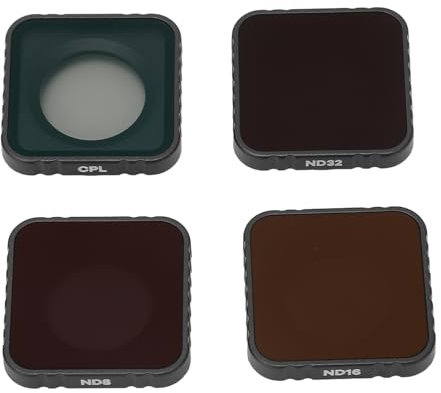 Set di 4 Filtri per Lenti ND8 ND16 ND32 CPL per Insta360 Ace Pro, Kit di Filtri a densità Neutra Polarizzatore con Scatola di Immagazzinaggio, Filtro per Obiettivo per Fotocamera