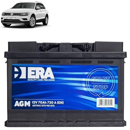 Batteria 70Ah A.G.M. per Volkswagen Tiguan 1.5 2.0 TSI benzina 2016+