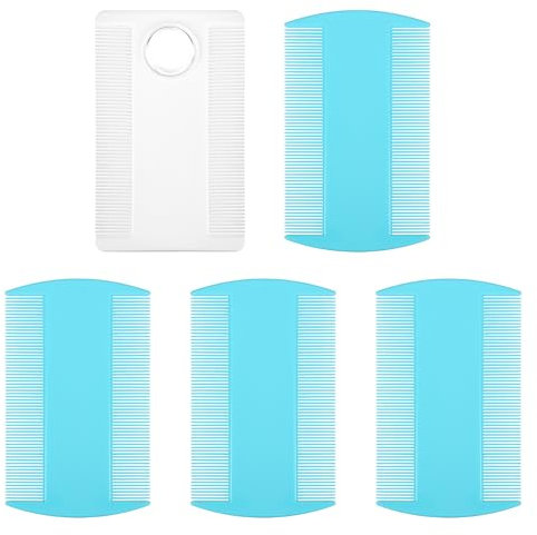 5 Pettini Pidocchi, Pettine Fine Antiparassitario Pettine Denti Extra Fini Eliminare Pidocchi Pulci Trattamento Duraturo per Adulti Bambini Animali Domestici