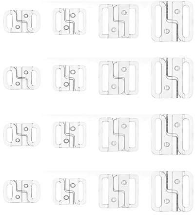 JinliangGuo 40Pcs Clear Plastic Bikini Bra Clips Hooks Durable Bikini Clips Hook Snap Sewing On Bra Clasps Swimsuit Buttons for Swimsuit Tops