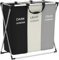 AllRight Wäschekorb, 155L Wäschesammler Mit Ablage, Wäschekorb 3 Fächer, Wäschesack Laundry Baskets Aus Oxford-Gewebe Ausziehbar Abnehmbar 64 X 35 X 62 cm Pfandflaschen Sammelbehälter