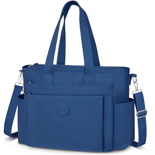 TEUEN Handtasche Damen Mittelgroß, Leichte Henkeltaschen Nylon Tote Bag mit Reißverschluss Damen-Umhängetasche Shopper Crossbody Schultertaschen für Arbeit Reisen Büro Einkaufen Schule