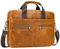 newsbirds 15.6 Zoll Laptoptasche Leder Aktentasche Umhaengetasche Handtasche für Männer Herren Business Tasche Notebook Tasche Herren Bürotasche, 3316 gelbbraun