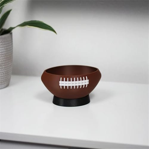 Abstract Table Ultimate Football Snack Bowl – Perfect for Game Day Parties & Tailgating – Durable & Stylish Design with Divided Compartments Acrylic Heart Shaped Desktop Ornaments (Brown, 20x15x9cm)