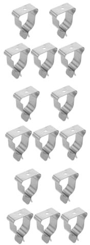 Cabilock 3 Juegos Kit De Herrajes para Cubrir El Pozo De La Ventana Cubierta De Ventana del Sótano Clips Al Aire Clip De Acero Inoxidable Planchar Silver 5 Piezas * 3