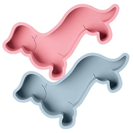 SECFOU 2stücke Silikon Backform Hundemotiv Niedliche Antihaftbeschichtete Silikonform Für Schokolade Kekse Mousse Und Pudding Für Diy Backen Leicht Und Langlebig