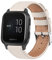 Amzpas Armband 20mm für Garmin Venu Sq/Sq 2 Music Armband Damen Herren,Leder Sport Ersatzarmband für Garmin Venu/2 Plus(Starlight)