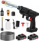 Cordless Pressure Washer,24V Portable Pressure Washer with 2PCS 1.5Ah Battery,2 Nozzle,5m Hose,Hose Connector,Free Soap Dispenser Bottle,High-Pressure Cleaner for Car/Floor/Garden Cleaning & Watering