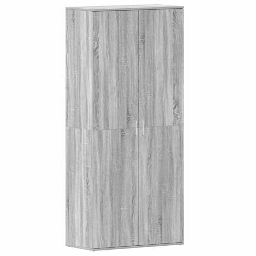 vidaXL Shoe Cabinet with Door Grey 80 x 39 x 180 cm Engineered wood, Living Room, Modern Entryway Shoe Rack, Durable Footwear Organizer, Rectangular Cabinet, Stylish Storage Solution