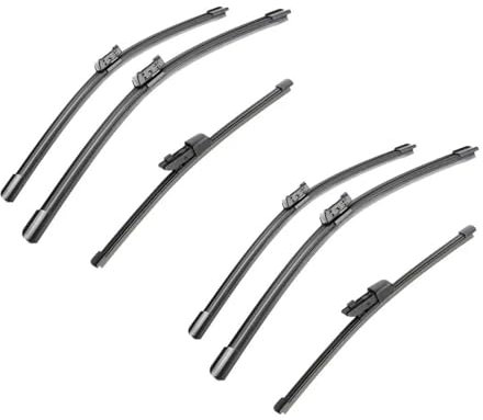 JBPIHZT Scheibenwischer Für VW Für Polo 6R Hatchback 2009 2010 2011 2012 2013-2017 Front-/Heckwischerblätter Bürsten Auto-Zubehör(6 PCS)